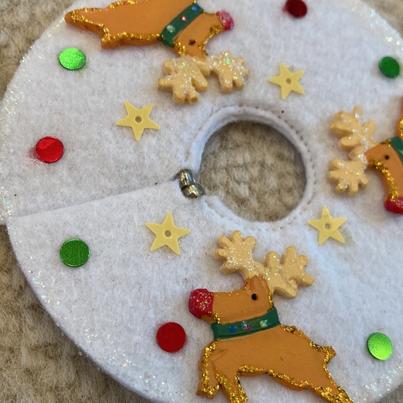 Three felt wine glass identifiers. Christmas theme. - Picture 4 of 5